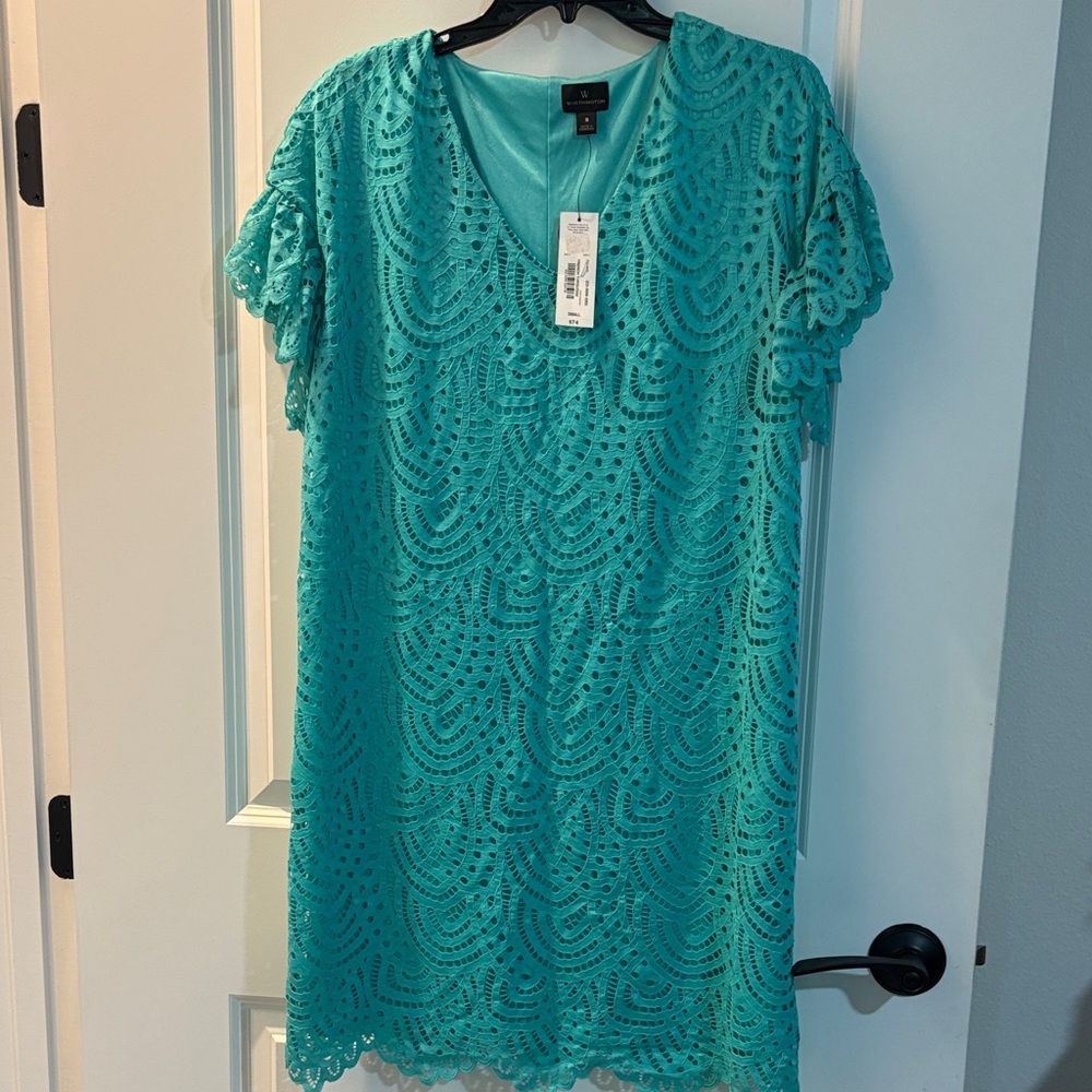Worthington Turquoise Lace Dress